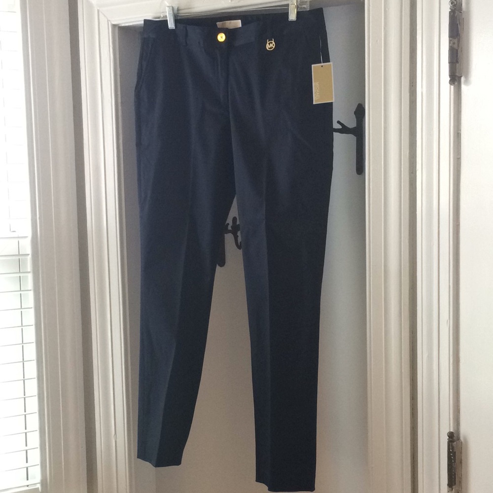 Michael Kors NEW Cropped/ Petite Slacks, Navy, 10
